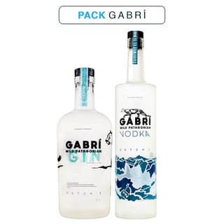 PACK GABRÍ: Gin GABRÍ Wild Patagonia 750cc 40º alc. + Vodka GABRI Wild Patagonia 750cc 40º alc.