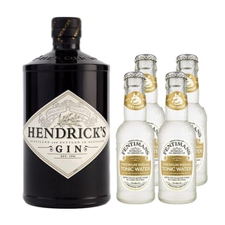 Pack Gin Hendricks 700c + 4x Fentimans Agua Tónica Light 200cc