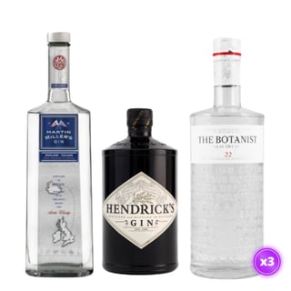 Pack Gin Ultra Premium - Hendricks + Botanist + Martin Miller - 700ml