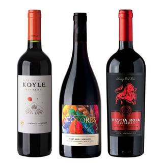PACK GRAN RESERVA MIX: Vino 7 Colores GR Pinot Noir + Vino Koyle GR Cabernet Sauvignon + Vino Bestia Roja GR Carmenere