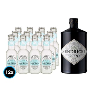 "PACK HENDRICKS FENTIMANS (Light Tonic Water): 12x Bebida Premium Fentimans Light Tonic Water 200cc + Gin Hendricks 700cc 41