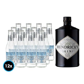 "PACK HENDRICKS FEVER TREE (Indian Naturally Light): 12x Tónica Premium Fever Tree Indian Naturally Light 200cc + Gin Hendricks 700cc 41