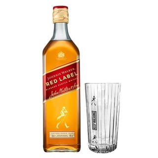 PACK JW RED LABEL: Whisky Johnnie Walker Red Label 750cc 40º alc. + Vaso Highball Johnnie Walker