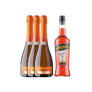 Pack Licor Aperol 750cc + 3x Espumante Undurraga Brut 750cc
