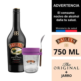 Pack Licor crema Baileys 750 ml + Jarro