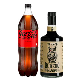 Pack Licor Fernet Buhero Negro 700cc + Bebida Coca-Cola 1500cc