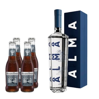 Pack Pisco Alma Bauza Ultra Premium 40° 750ml + x4 Fever Tree Light Madagascan Cola 200ml