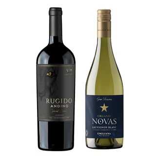 Pack Quiebre: Rugido Andino Carmenere + Novas Gran Reserva Sauvignon Blanc 750cc