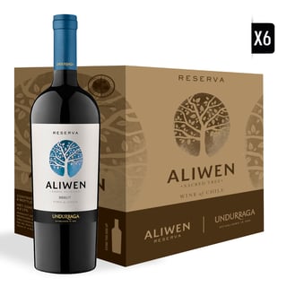 Pack Vino 6 Undurraga Aliwen Merlot 750cc