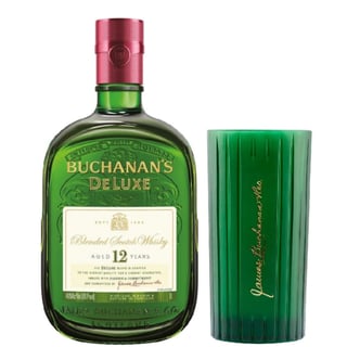Pack Whisky Buchanans Deluxe 12 Años - 750ml + Vaso (vidrio)