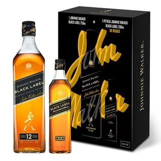 Pack Whisky Johnnie Walker Black 750cc 40° Alc. + Petaca 200cc 40° Alc.