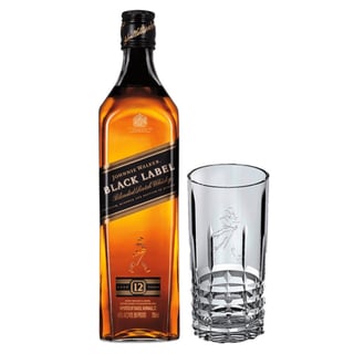 Pack Whisky Johnnie Walker Black Label - 750ml + Vaso