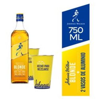Pack Whisky Johnnie Walker Blonde 750 cc + 2 Vasos