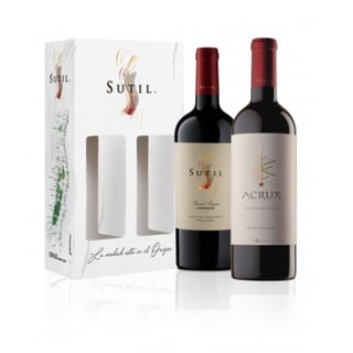 Packs Vinos Acrux Carmenere 750cc + Sutil Gran Reserva Carmenere 750cc