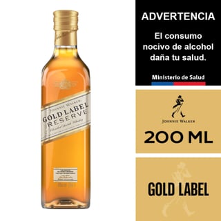 Petaca Whisky Johnnie Walker - Gold Label 200ml
