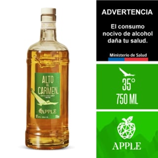 Pisco Alto del Carmen manzana botella 750 cc