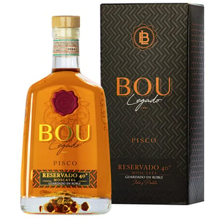 Pisco añejado en roble Bou Legado botella 750ml