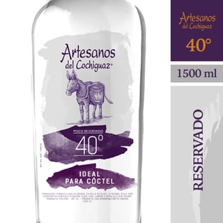 Pisco Artesanos del Cochiguaz Transparente 40° - 1.5L