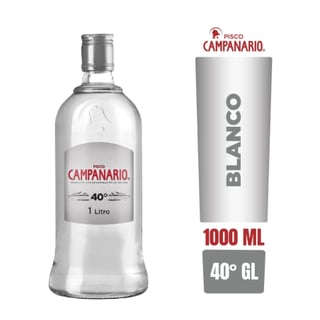 Pisco Campanario Blanco 40˚ - 1L