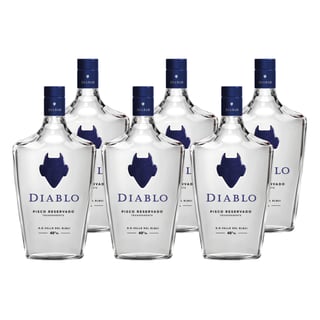 Pisco Diablo Transparente 40° Botella 700cc X6