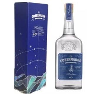 Pisco El Gobernador Platino 40 grados, Valle del Limarí 700 ml