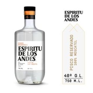 Pisco Espíritu de Los Andes 40° Botella 750 cc