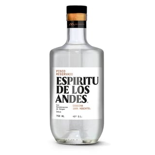 Pisco Espíritu de Los Andes 750cc 40° alc.