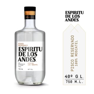 Pisco Espíritu de los Andes botella 750 cc