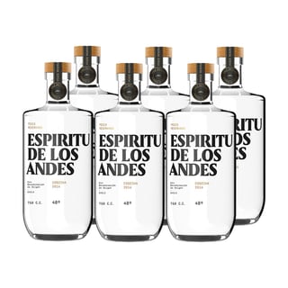Pisco Espiritu De Los Andes Botella 750cc X6