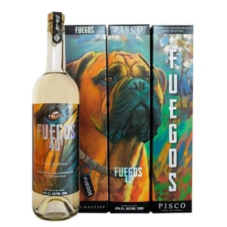 Pisco Fuegos Transparente Bullmastiff 750cc