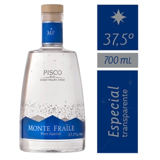 Pisco Monte Fraile Especial Transparente 37,5° - 700ml