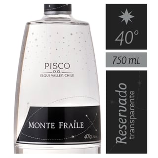 Pisco Monte Fraile Reservado Transparente 40° - 750ml