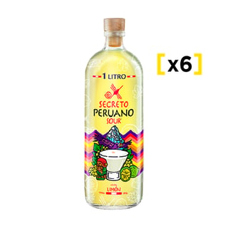 Pisco Secreto Peruano Sour 1 Litro X6