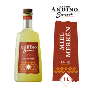Pisco Sour Sabor Andino Miel Merkén 14˚ - 1L