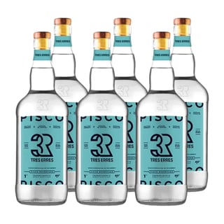 Pisco Tres Erres Transparente 40° 1L x6