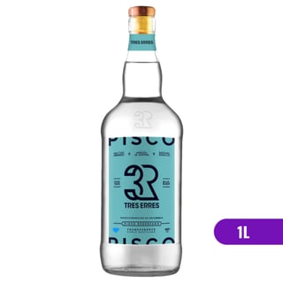 Pisco Tres Erres Transparente 40° - Reservado Doble Destilado - 1L