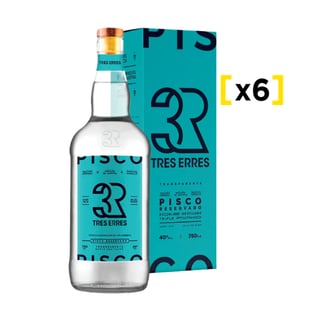 Tres Erres Transparente Botella 750cc X6