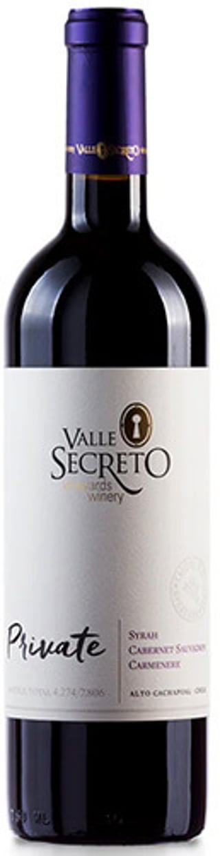 Valle Secreto Private Syrah / Carmenere / Cabernet Sauvignon 2022