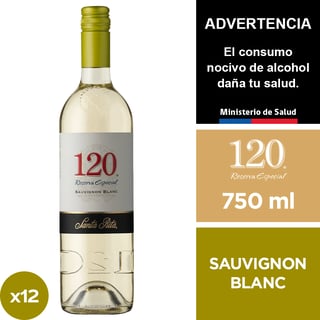 Vino 120 Reserva Especial Sauvignon Blanc 12 X 750 Ml.