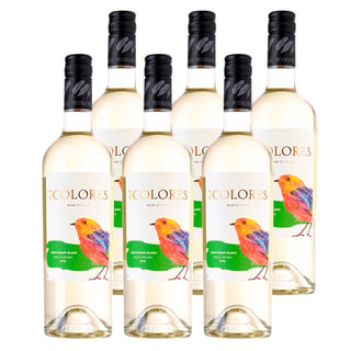 Vino 7 Colores Varietal Sauvignon Blanc Botella 750cc X6