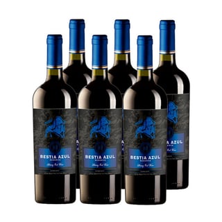 Vino Bestia Azul Reserva Carmenere Botella 750cc X6