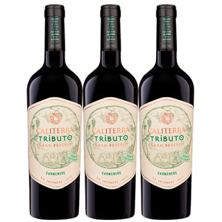 Vino Caliterra Tributo Carmenere Botella 750cc X3