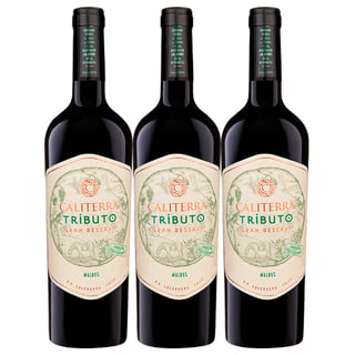 Vino Caliterra Tributo Gran Reserva Malbec Botella 750cc X3