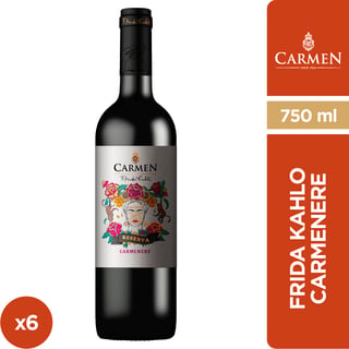 Vino Carmen Reserva Frida Kahlo Carmenere 6 X 750 Ml.
