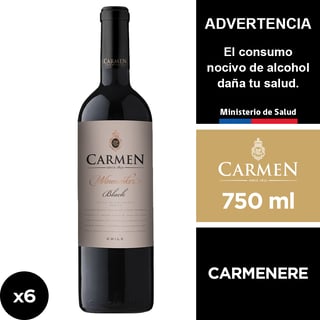 Vino Carmen Winemaker's Black Carmenere 6 X 750 Ml.