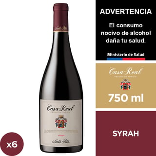 Vino Casa Real Escudo De Familia Syrah 6 X 750 Ml.
