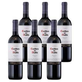 Vino Casillero Del Diablo Merlot Botella 750cc X6