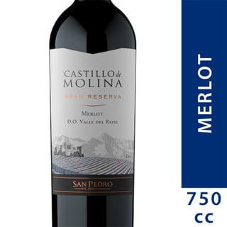 Vino Castillo De Molina Gran Reserva Merlot Botella 750cc