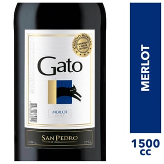 Vino Gato Botellón - Merlot - 1.5L