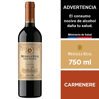 Vino Medalla Real Gran Reserva Carmenere 750 Ml.